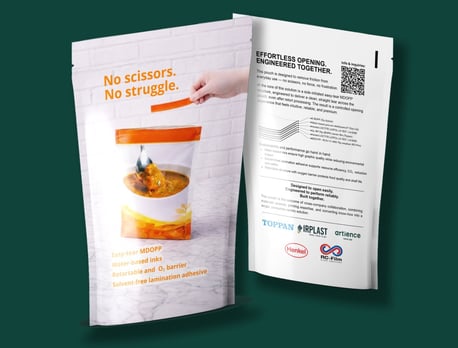 Easy-tear triplex mono-material